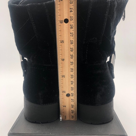 G By Guess Boots Women's Size 8.5 M Black Fabric Steampunk Goth‎ - Picture 13 of 15